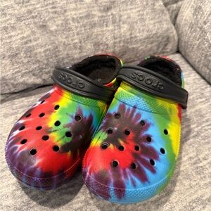 CROCS Classic Lined Tie Dye Clog - Multi/Black M5/W7
